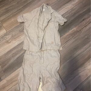 Linen shorts set boys size 8